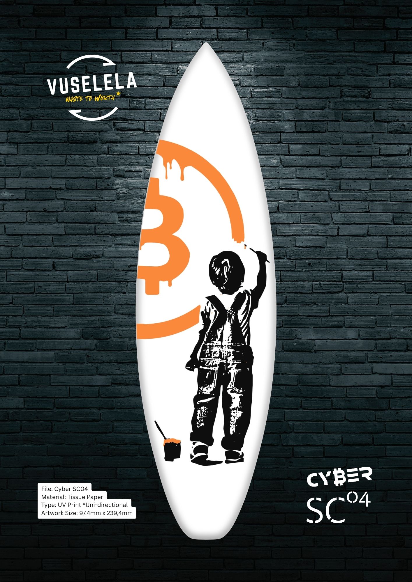 Bitcoin Ekasi Mini Surfboard Series - Bitcoin Painter (Boy)