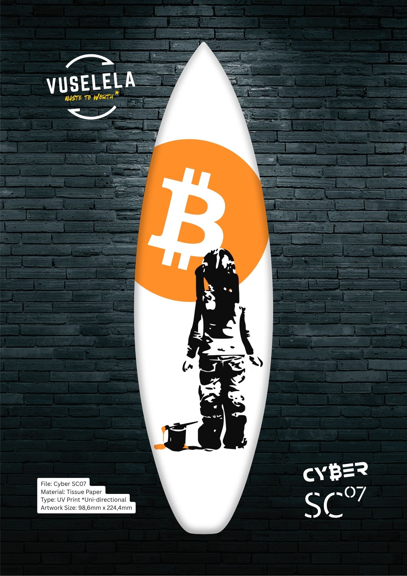 Bitcoin Ekasi Mini Surfboard Series - Bitcoin Painter (Girl)