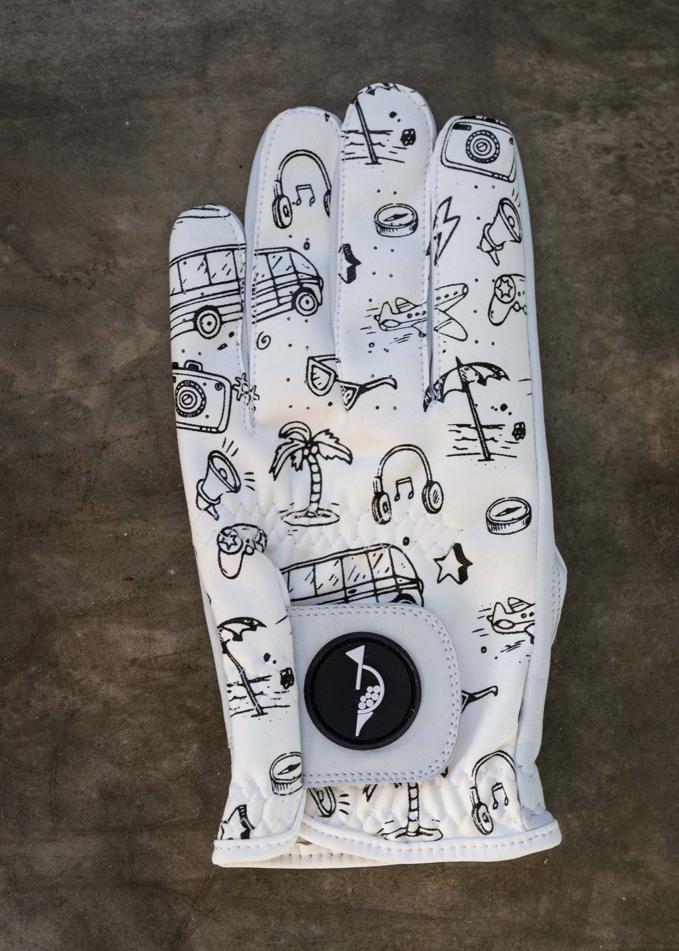 Hooked Men's Doodle Print Glove - L