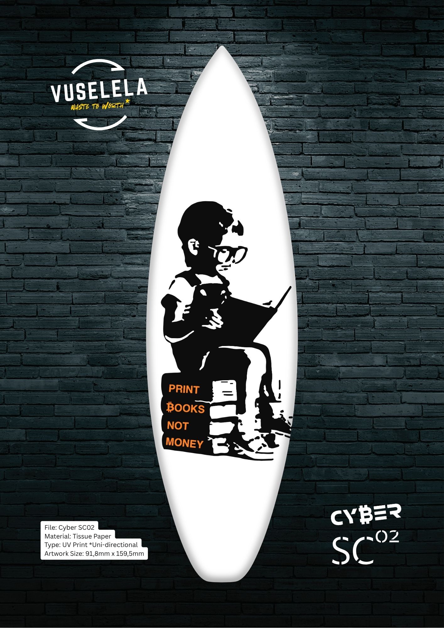 Bitcoin Ekasi Mini Surfboard Series - Print Books Not Money